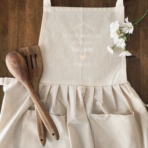 Kitchen  Apron with Bible Scripture Print - Neutral